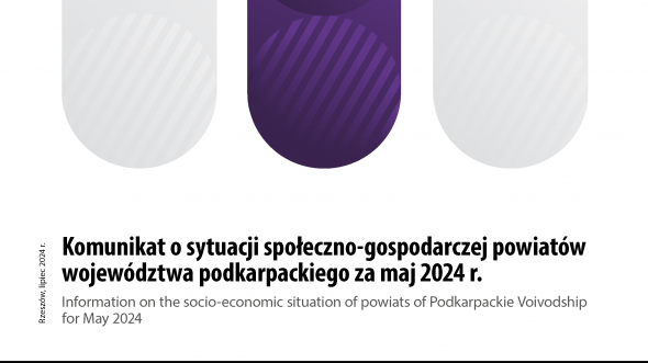 Komunikat o sytuacji społeczno-gospodarczej powiatów województwa podkarpackiego za maj 2024 r.