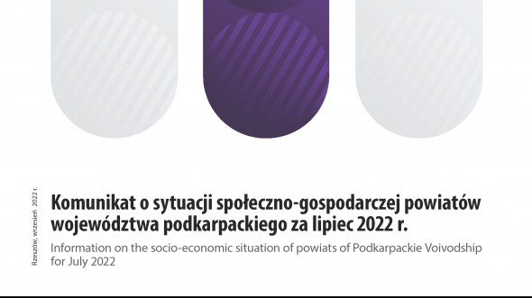 Komunikat o sytuacji społeczno-gospodarczej powiatów województwa podkarpackiego za lipiec 2022 r.