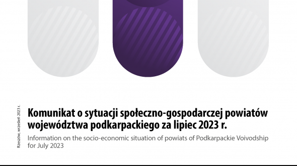 Komunikat o sytuacji społeczno-gospodarczej powiatów województwa podkarpackiego za lipiec 2023 r.