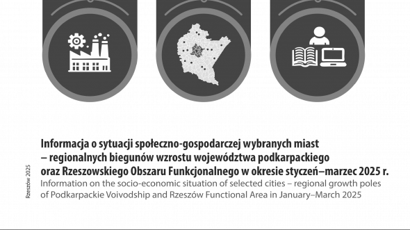 Informacja o sytuacji społeczno-gospodarczej wybranych miast - regionalnych biegunów wzrostu województwa podkarpackiego oraz Rzeszowskiego Obszaru Funkcjonalnego w okresie styczeń-marzec 2025 r.