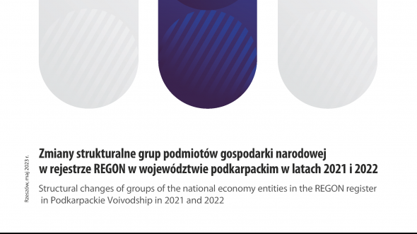 Zmiany strukturalne grup podmiotów gospodarki narodowej w rejestrze Regon w województwie podkarpackim w latach 2021 i 2022