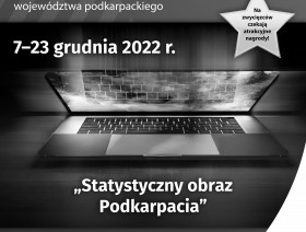 „Statystyczny obraz Podkarpacia” - plakat konkursu dla uczniów szkół ponadpodstawowych
